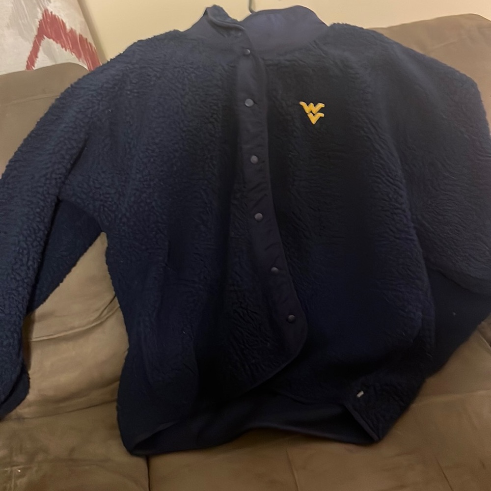 Victoria Secret Navy blue fleece jacket. Never worn. Size Large